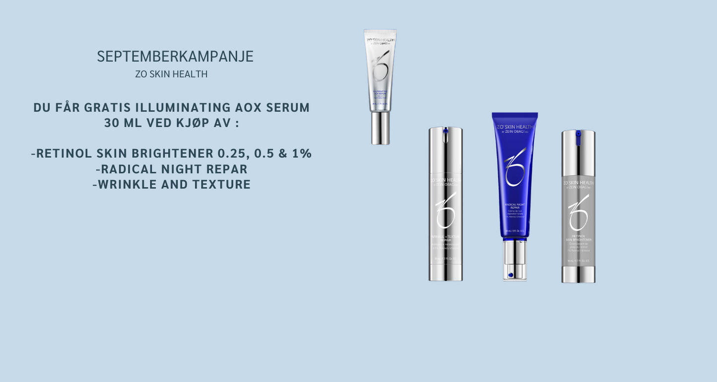 KAMPANJE: Retinol Skin Brightener 0.25-0.5-1% - Få Illuminating AOX 30 ml med på kjøpet