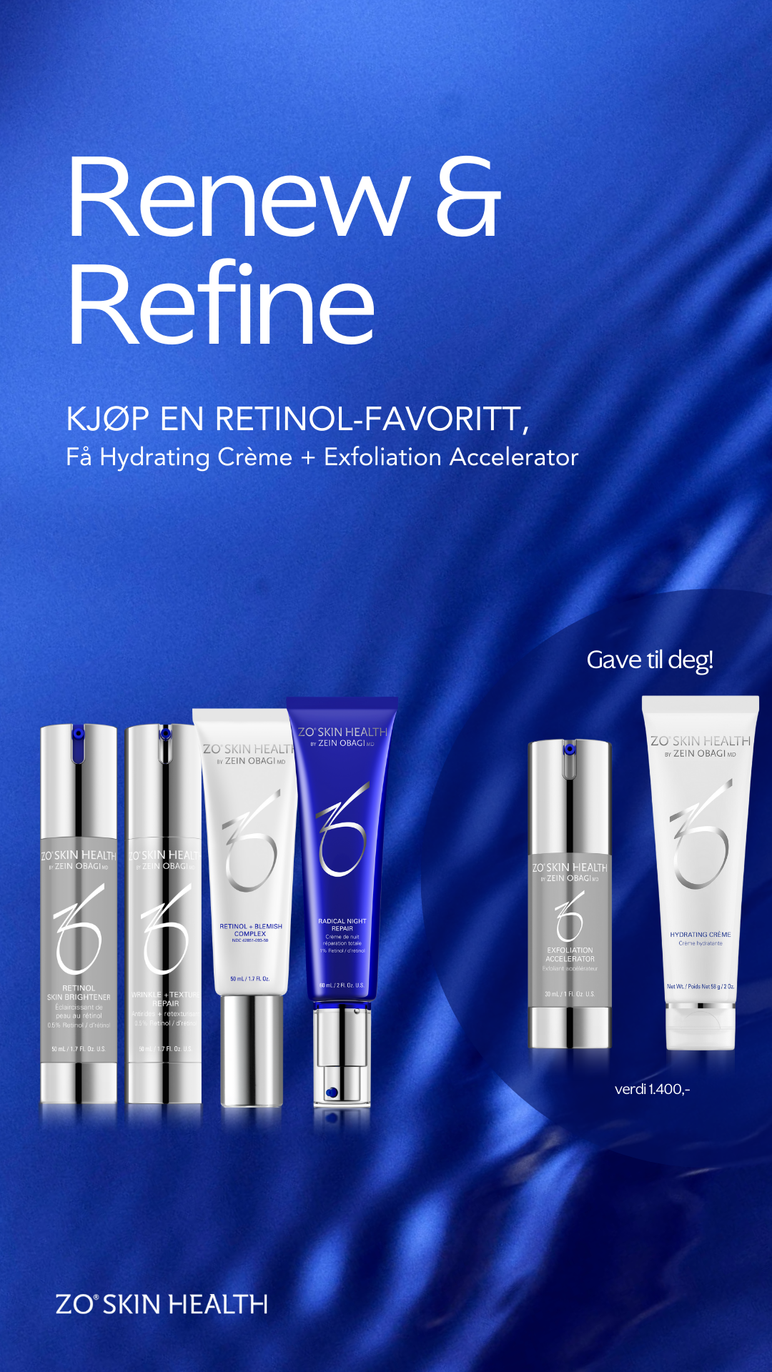KAMPANJE - Retinol Skin Brightener 0.5%-  Få reisestørrelse i Exfoliating accelerator og hydrating creme i gave